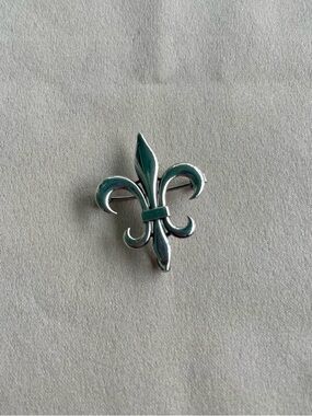 Silver Fleur de Lis Watch Pin
